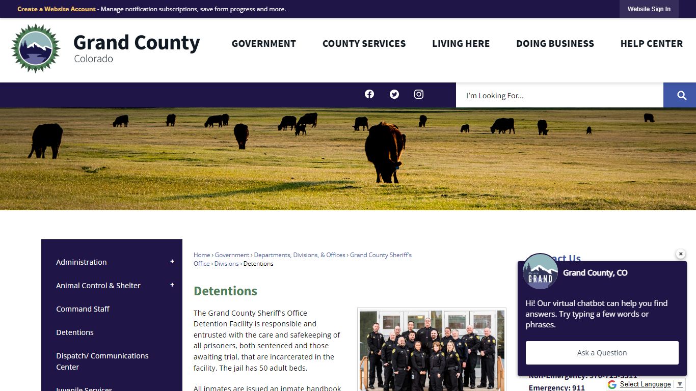 Detentions | Grand County, CO - Official Website