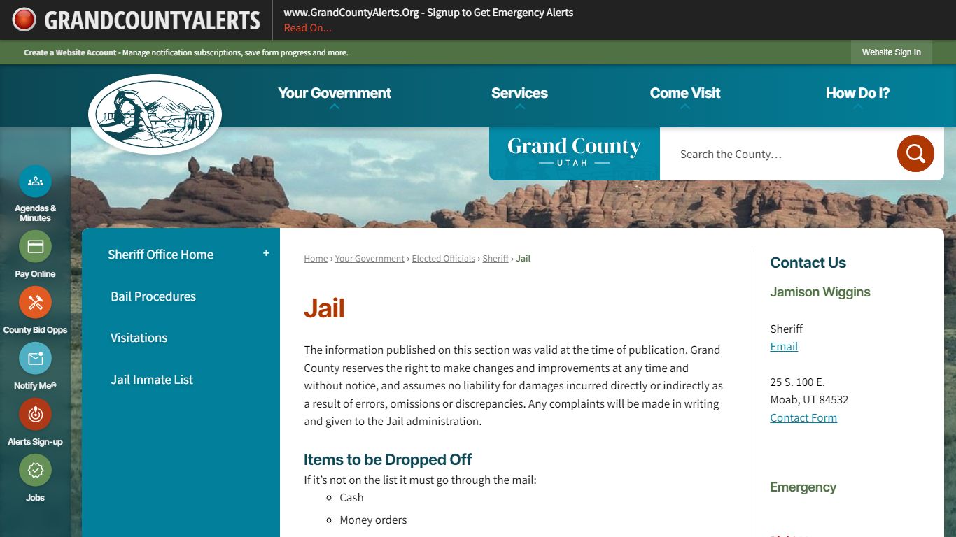Jail | Grand County, UT - Official Website