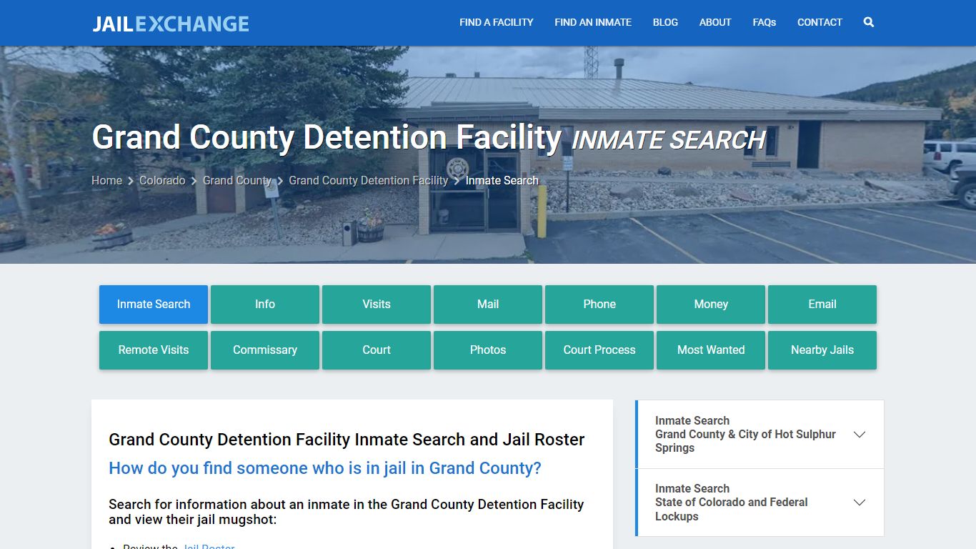 Grand County Detention Facility Inmate Search - Jail Exchange